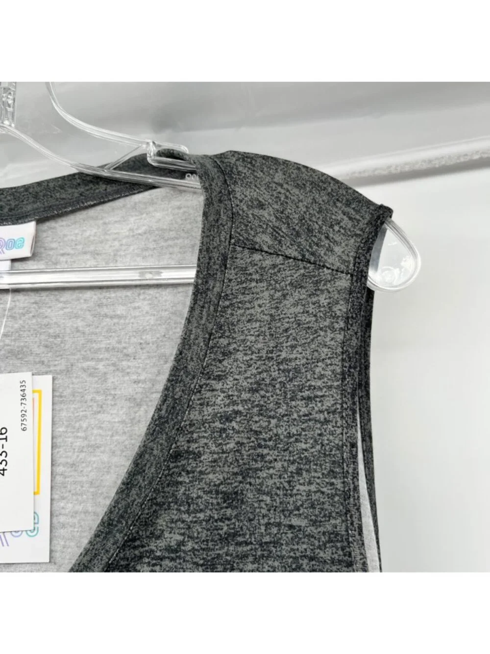 LuLaRoe Womens Striped Kristina Tank Top Gray/Multi Size XL New